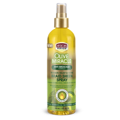 African Pride Olive Miracle Anti-Breakage Braid Sheen Spray 355ml