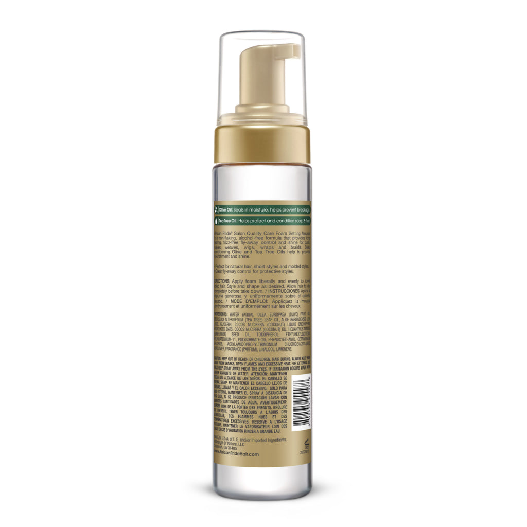 African Pride Olive Miracle Anti Breakage Foam Setting Mousse 251ml - Afro Hair Boutique