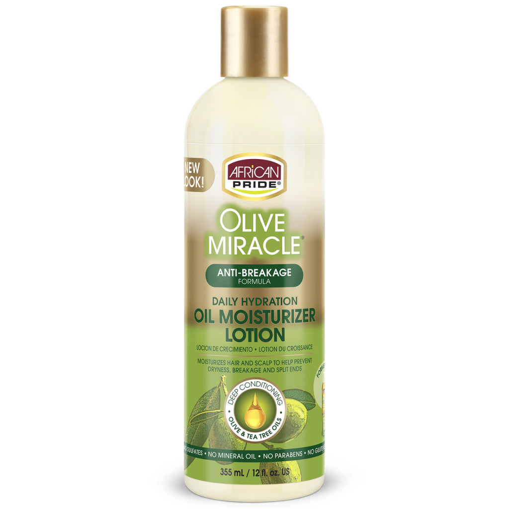 African Pride Olive Miracle Maximum Strengthening Moisturizer Lotion 355ml - Afro Hair Boutique