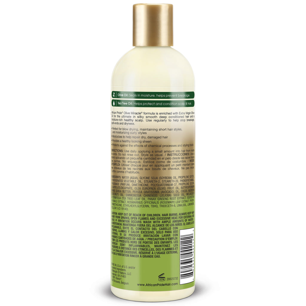 African Pride Olive Miracle Maximum Strengthening Moisturizer Lotion 355ml - Afro Hair Boutique
