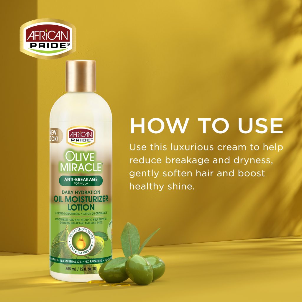 African Pride Olive Miracle Maximum Strengthening Moisturizer Lotion 355ml - Afro Hair Boutique