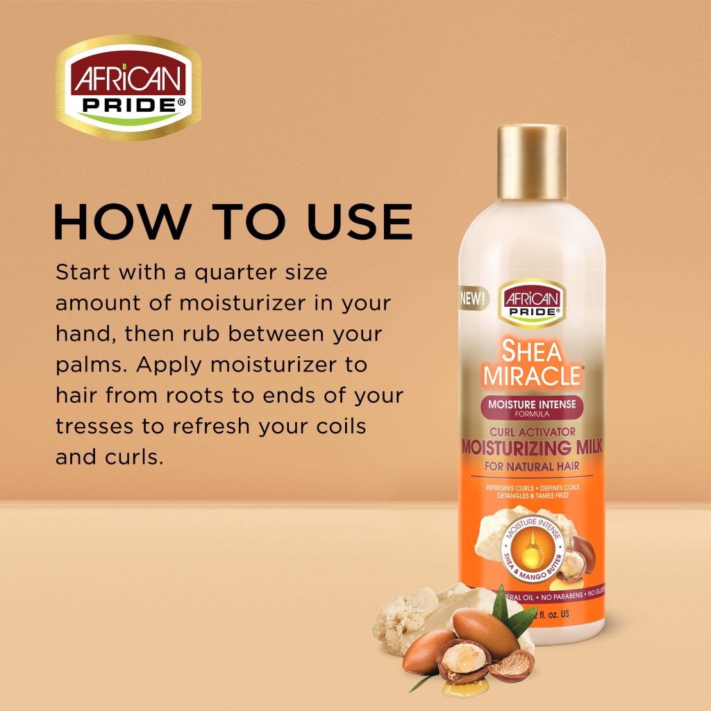 African Pride Shea Miracle Moisture Intense Curl Activator Moisturizer Milk 355ml - Afro Hair Boutique