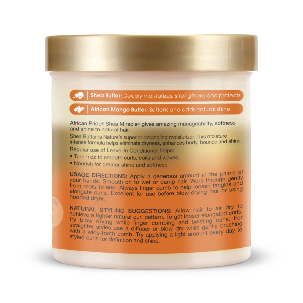 African Pride Shea Butter Moisture Intense Miracle Leave in Conditioner 425g - Afro Hair Boutique