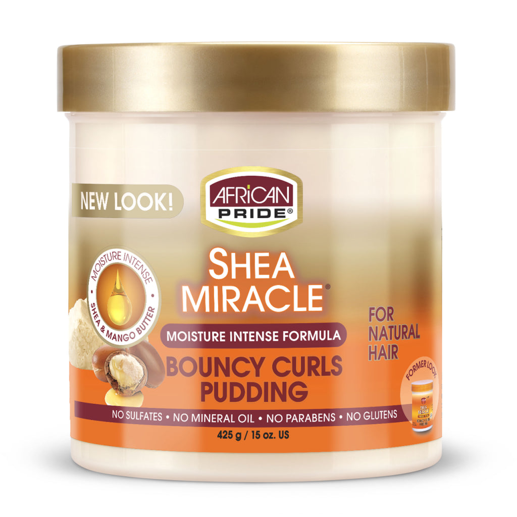 African Pride Shea Miracle Moisture Intense Bouncy Curls Pudding 425g - Afro Hair Boutique