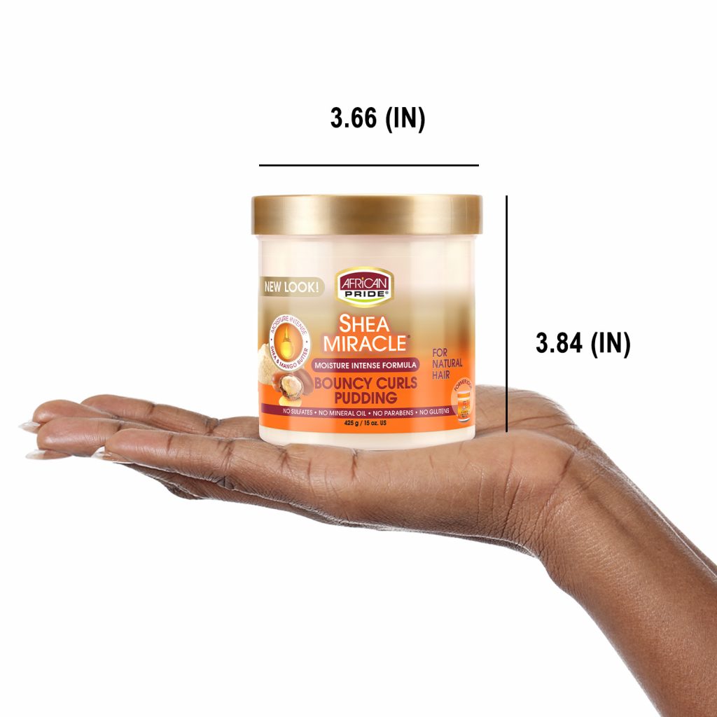 African Pride Shea Miracle Moisture Intense Bouncy Curls Pudding 425g - Afro Hair Boutique