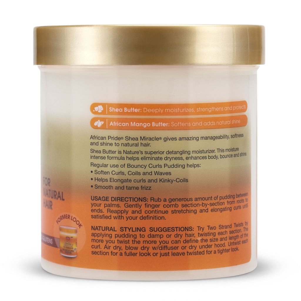 African Pride Shea Miracle Moisture Intense Bouncy Curls Pudding 425g - Afro Hair Boutique