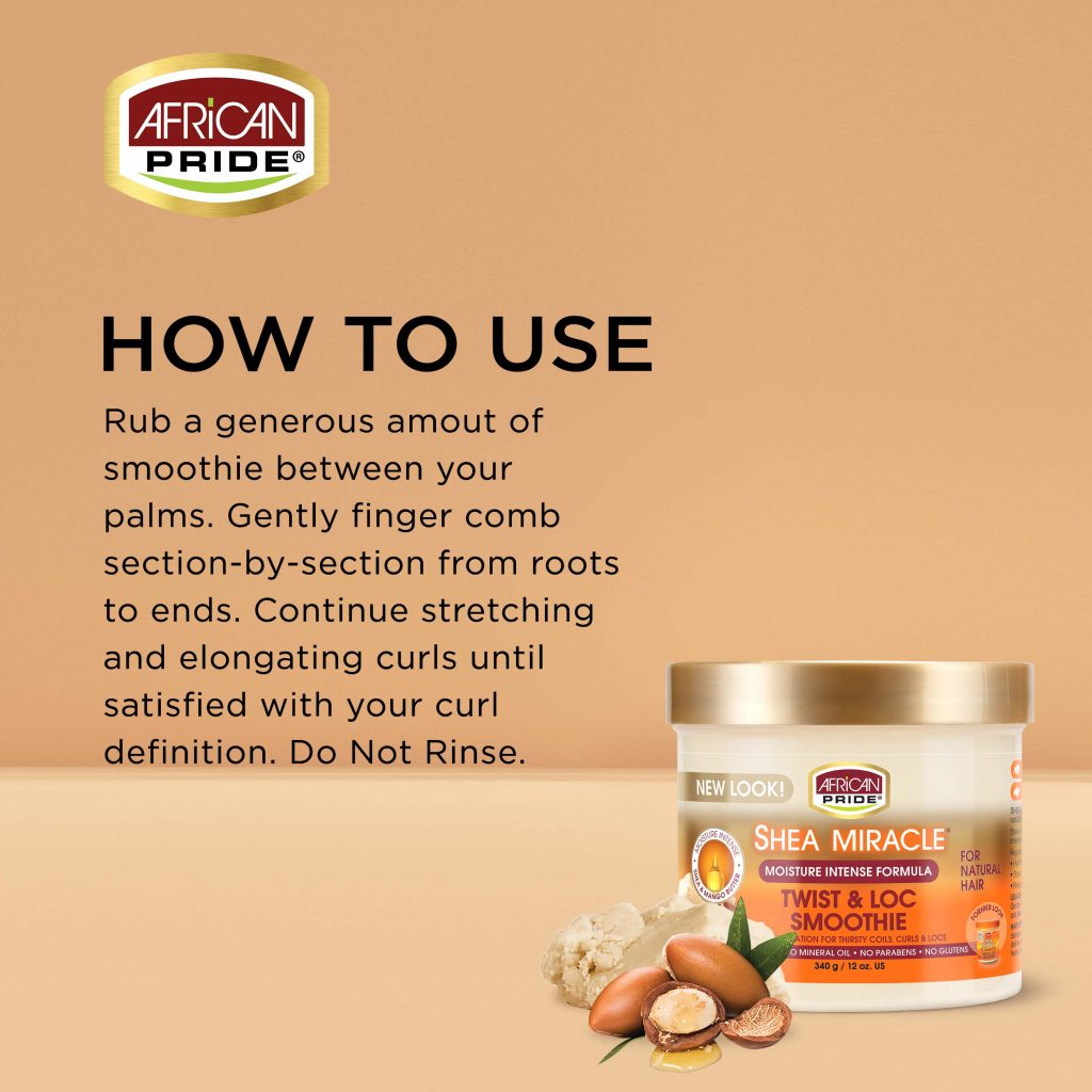 African Pride Shea Butter Miracle Moisture Intense Twist & Loc Smoothie 340g - Afro Hair Boutique