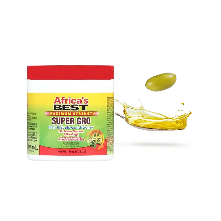 Africas Best Maximum Strength Super Gro Hair And Scalp Conditioner 149g - Afro Hair Boutique
