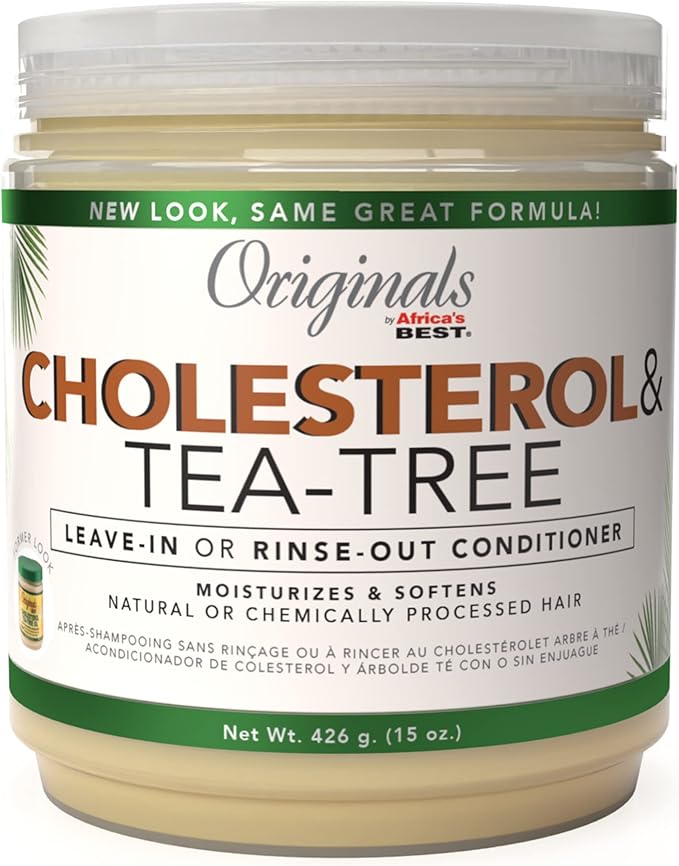 Africa's Best Originals Cholesterol & Tea Tree Oil Leave In Conditioner 426g - Afro Hair Boutique
