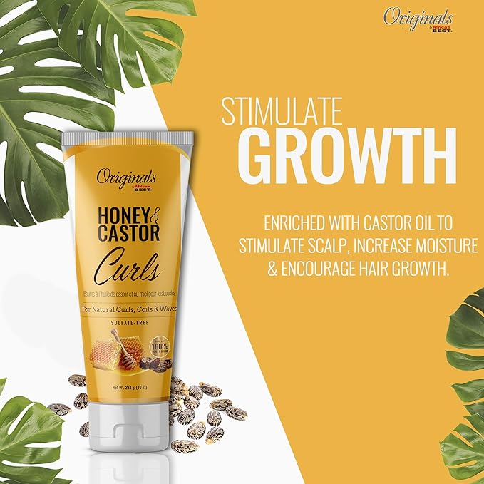 Africas Best Originals Honey And Castor Curls Cream 284g