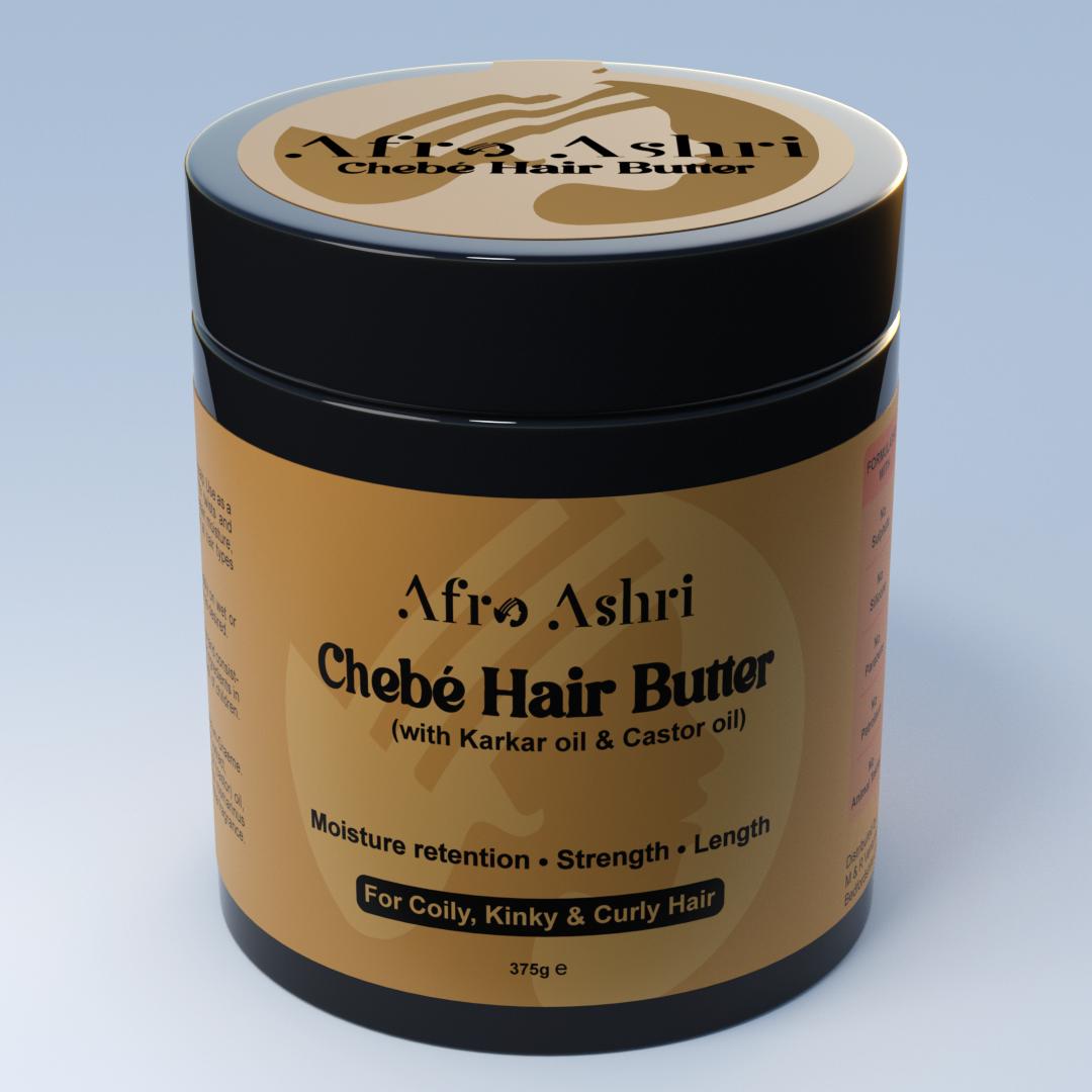 Afro Ashri Chebe Hair Growth Butter With Karkar Oil & Castor Oil 225g/375g