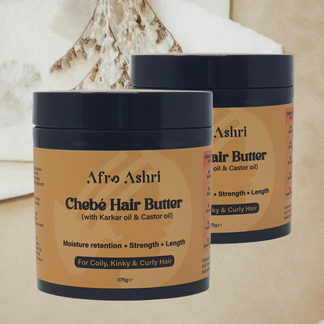 Afro Ashri Chebe Hair Growth Butter With Karkar Oil & Castor Oil 225g/375g