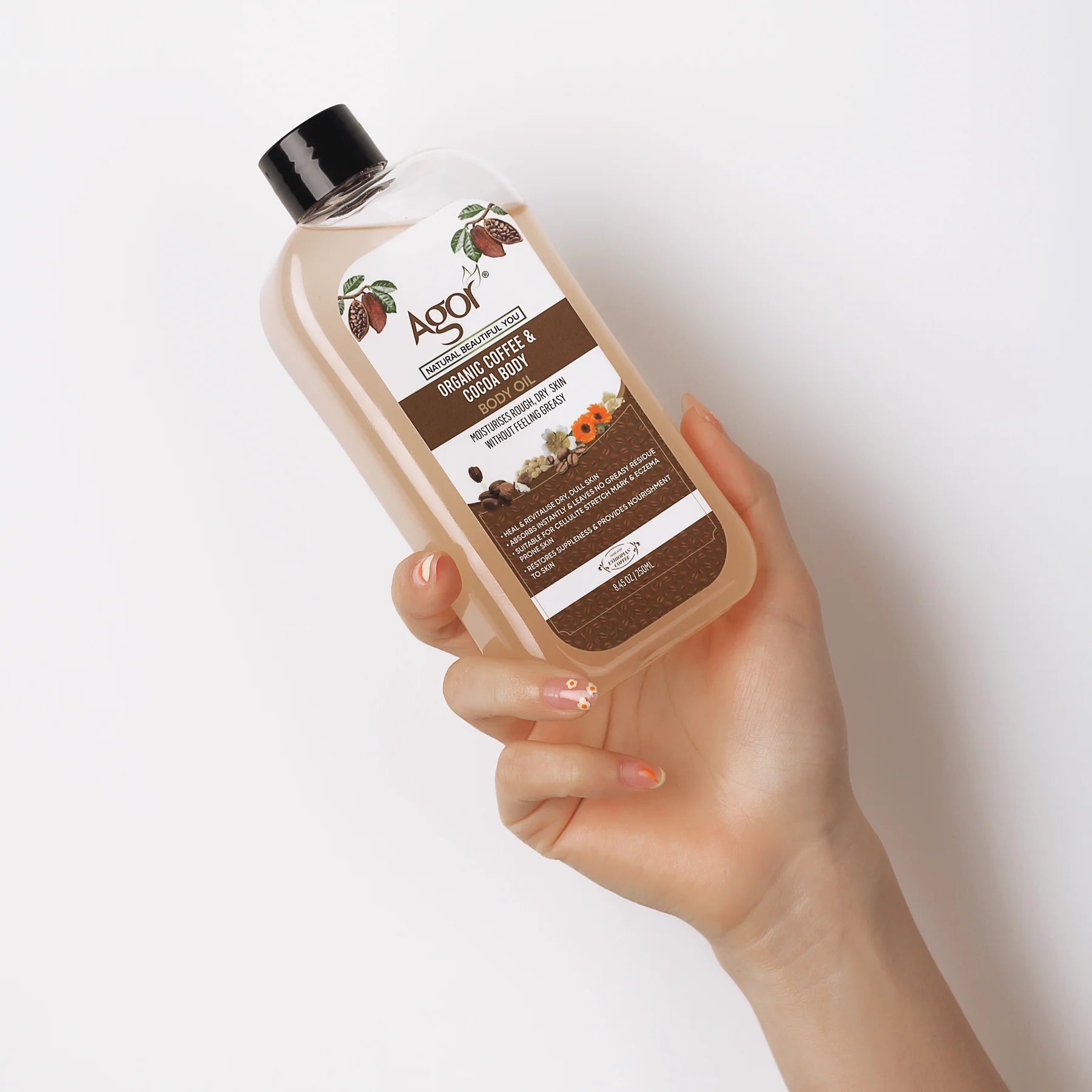 Agor Organic Coffee And Cocoa Body Oil 250ml
