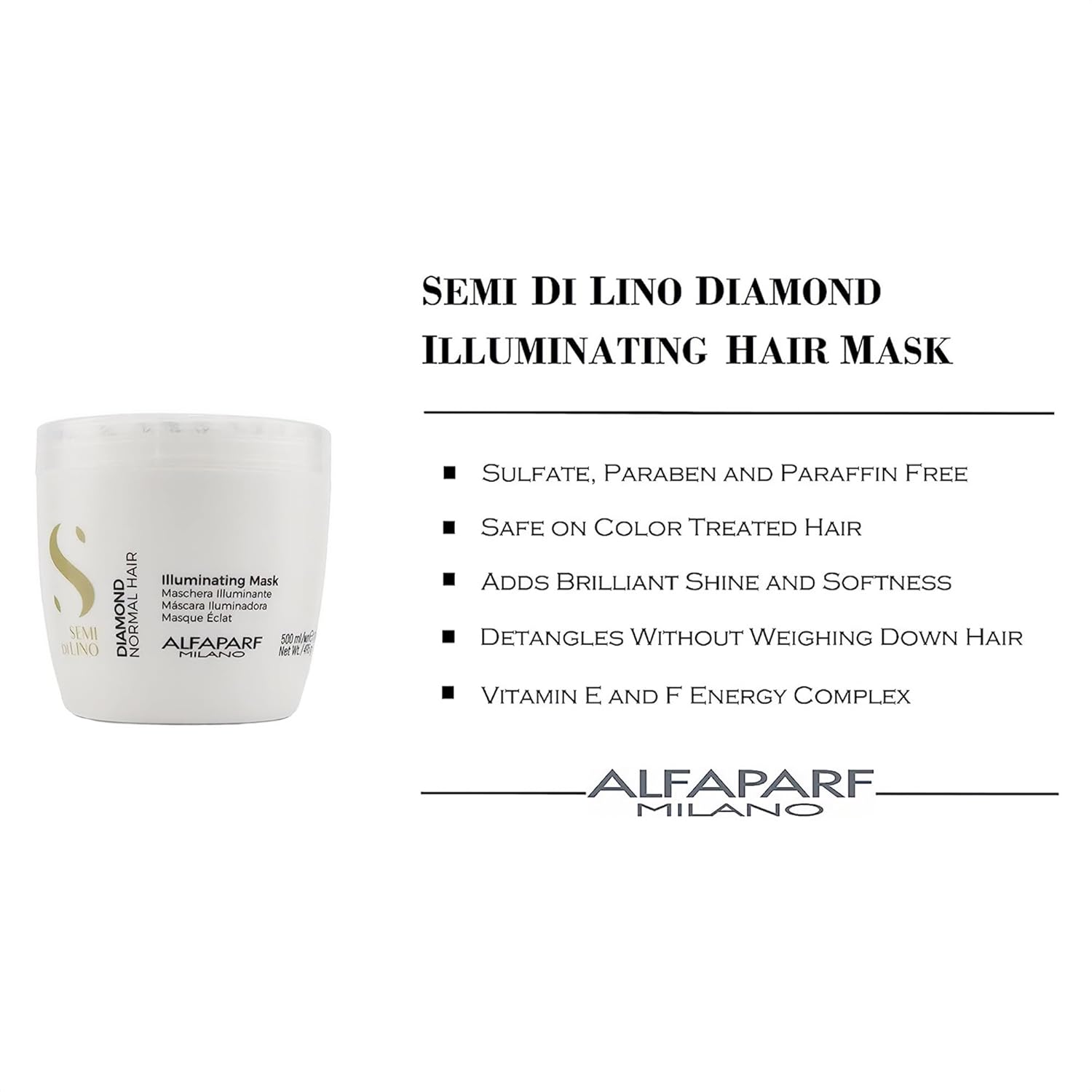 Alfaparf Milano Semi Dilino Diamond Normal Hair Illuminating Mask 200ml / 500ml