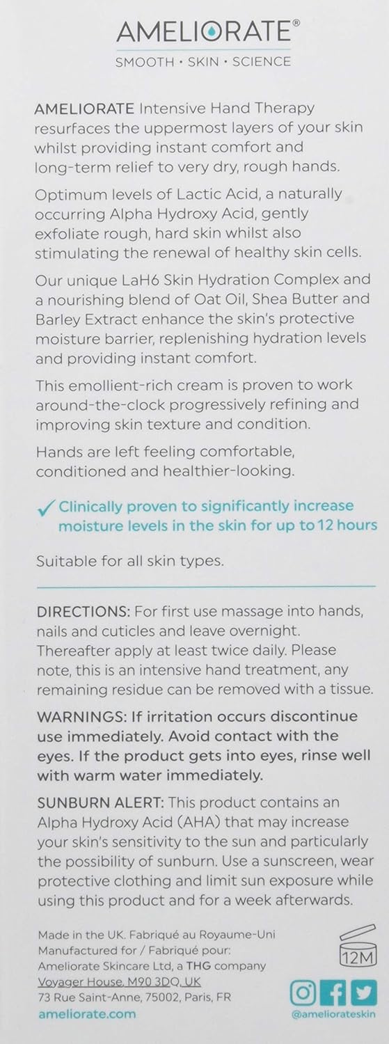 Ameliorate Intensive Hand Therapy Nourishing Hand Cream 75ml