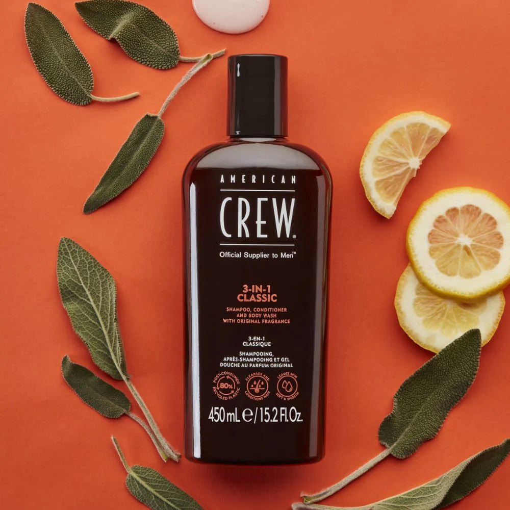 American Crew 3 In 1 Classic Men Shampoo Conditioner And Body Wash 250ml / 450ml