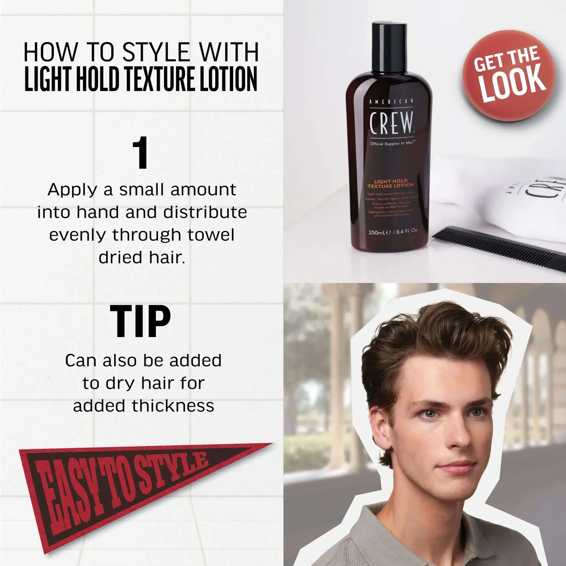 American Crew Classic Light Hold Texture Lotion 250ml