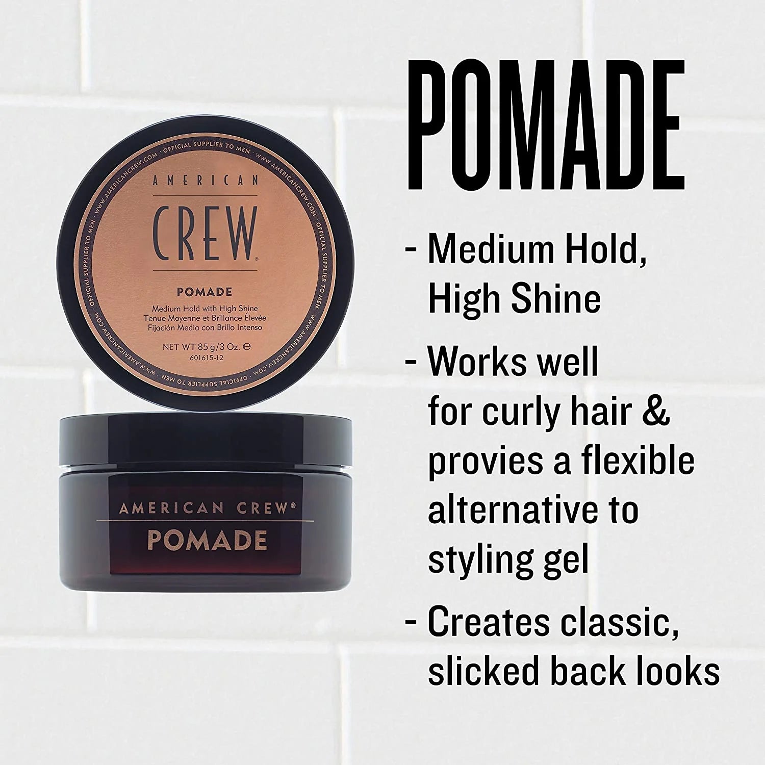 American Crew Pomade Medium Hold High Shine 85g