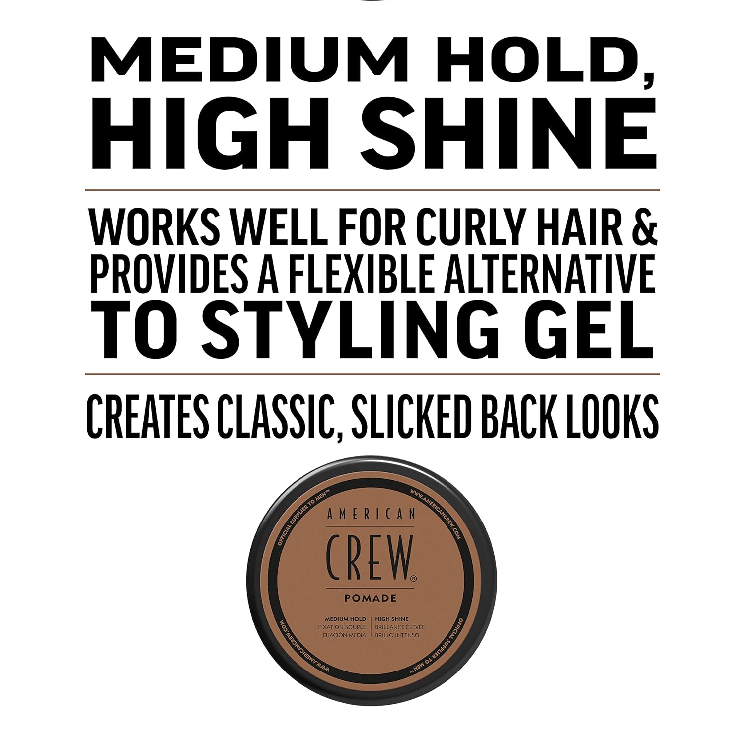 American Crew Pomade Medium Hold High Shine 85g