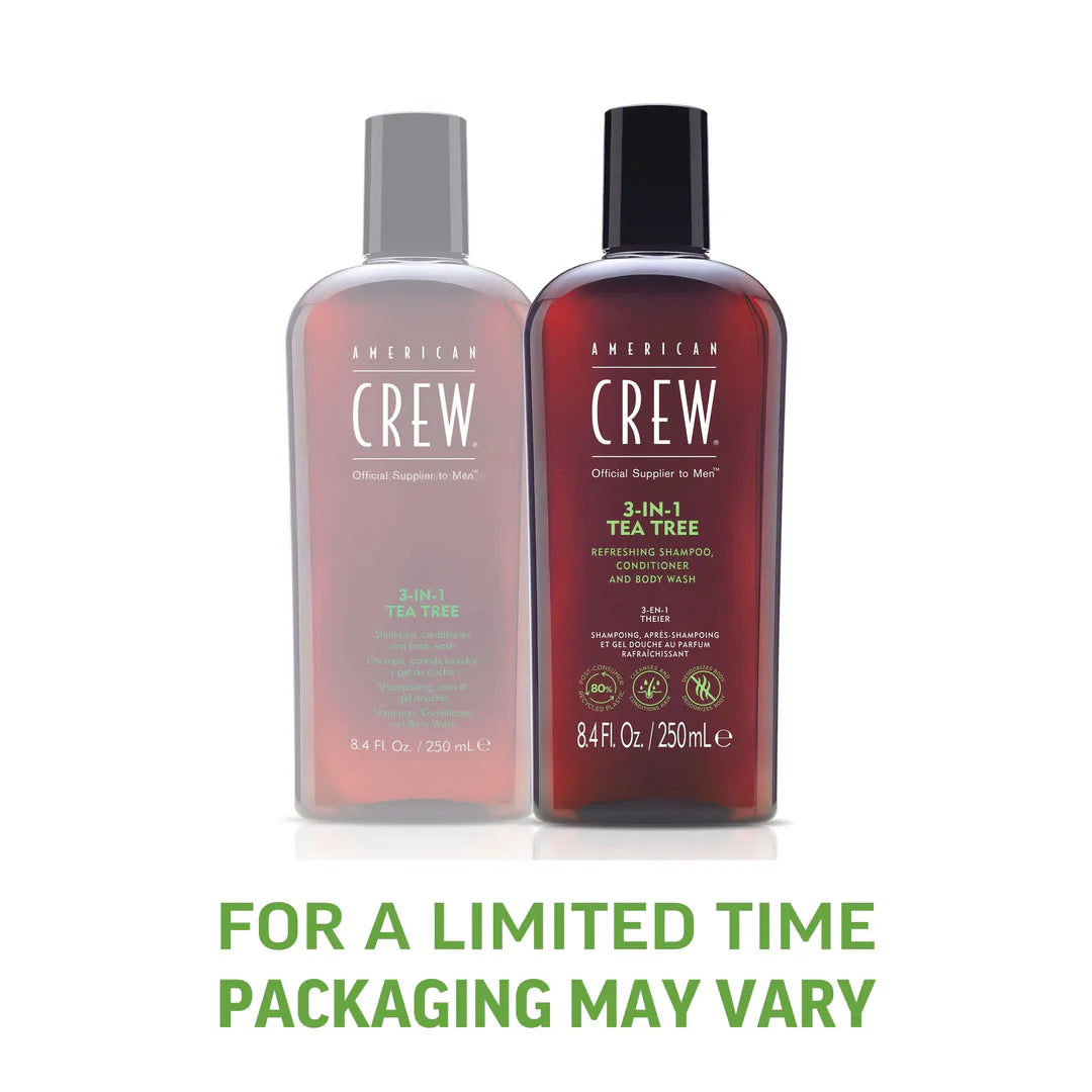 American Crew Tea Tree 3 In One Shampoo Conditioner And Body Wash 450ml