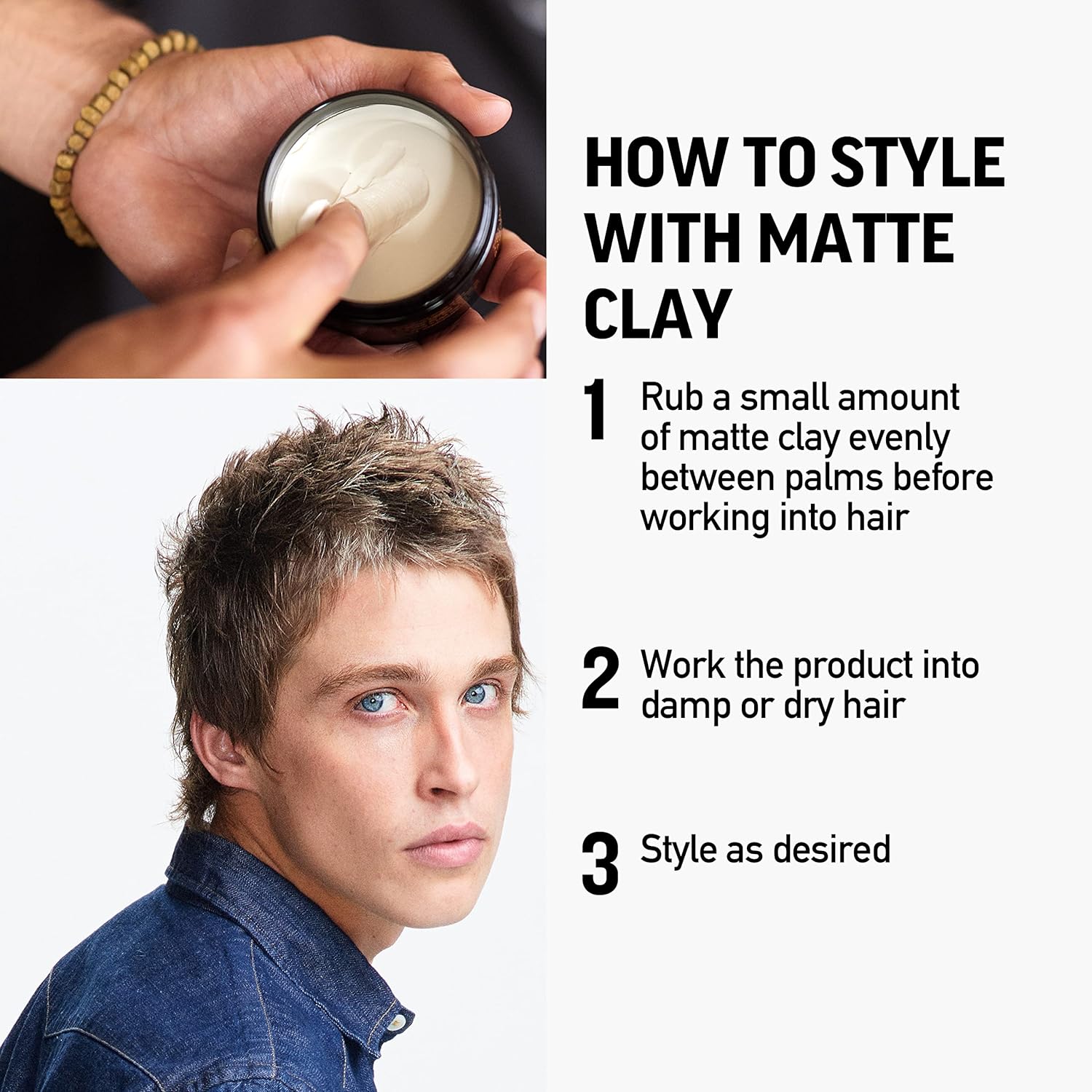 American Crew Texturising Matte Clay with Medium Hold & Low Shine 85g