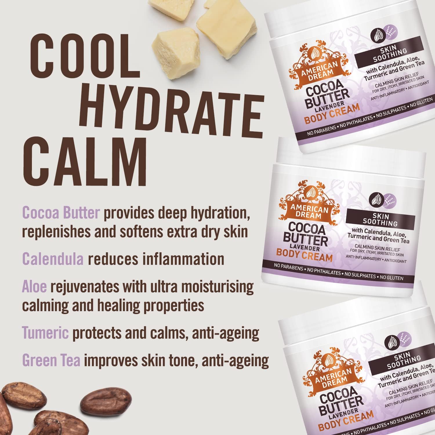 American Dream Cocoa Butter Lavender Body Cream 100g / 453g