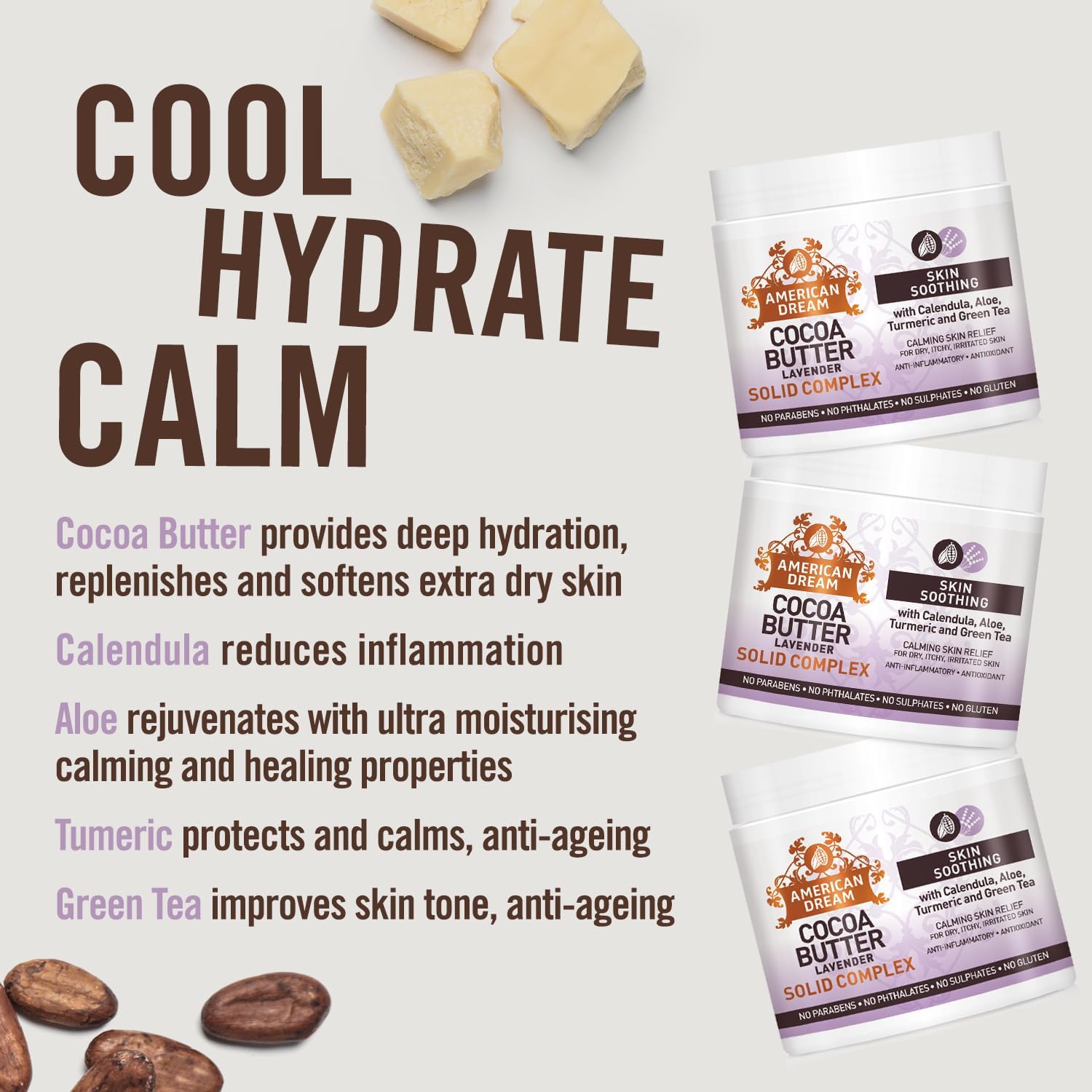 American Dream Cocoa Butter Lavender Solid Complex 56g / 113g