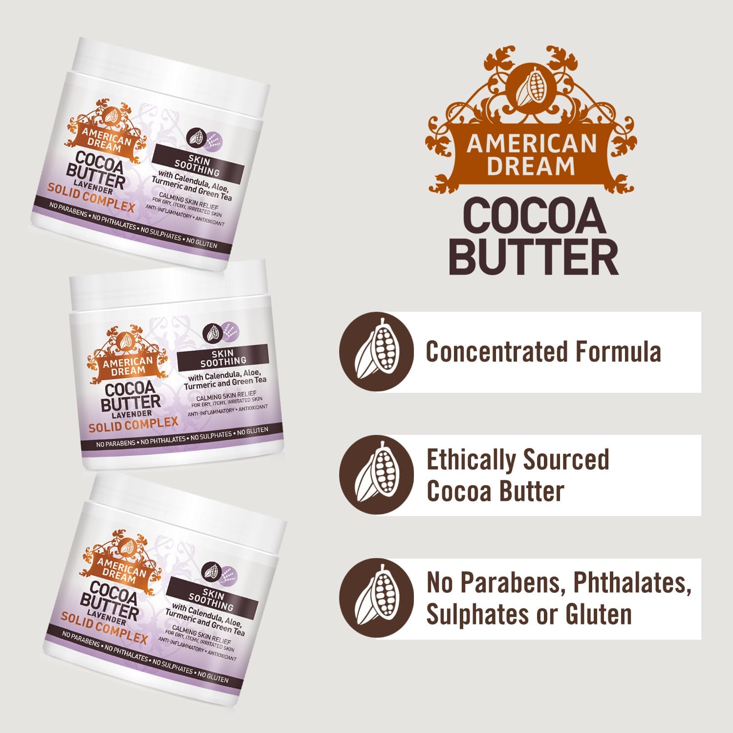 American Dream Cocoa Butter Lavender Solid Complex 56g / 113g