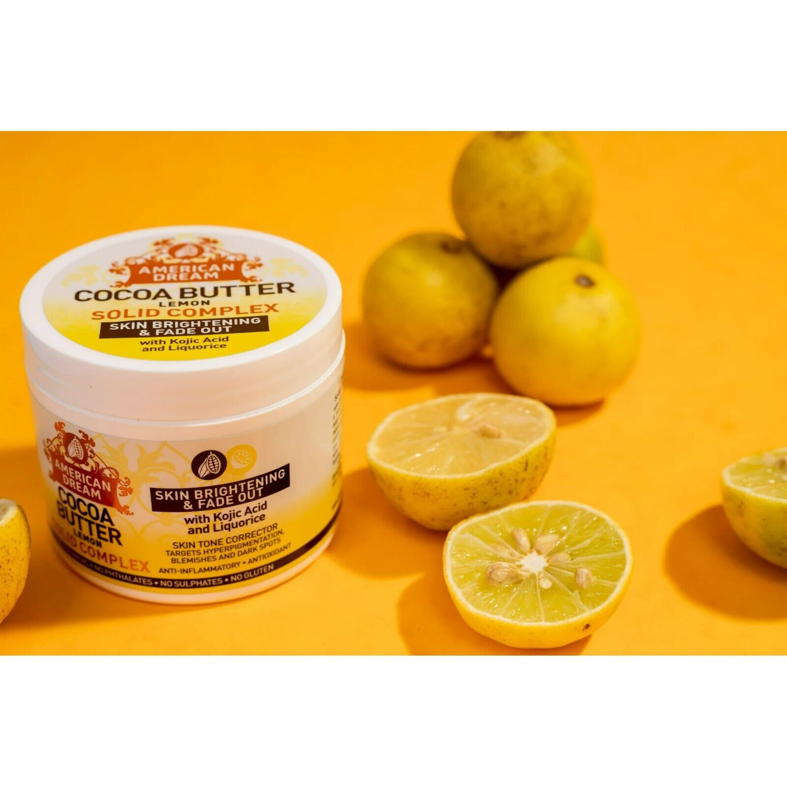 American Dream Cocoa Butter Lemon Body Cream with Kojic acid & Liquorice 500ml