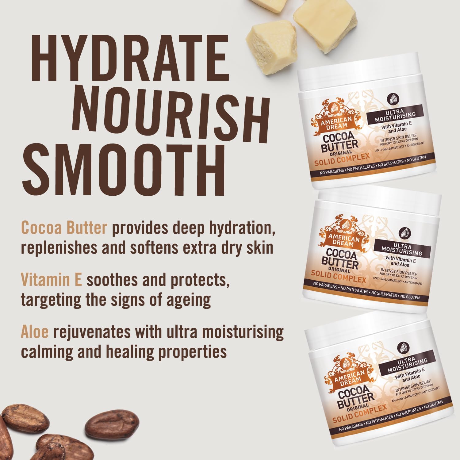 American Dream Cocoa Butter Original Solid Complex 56g / 113g