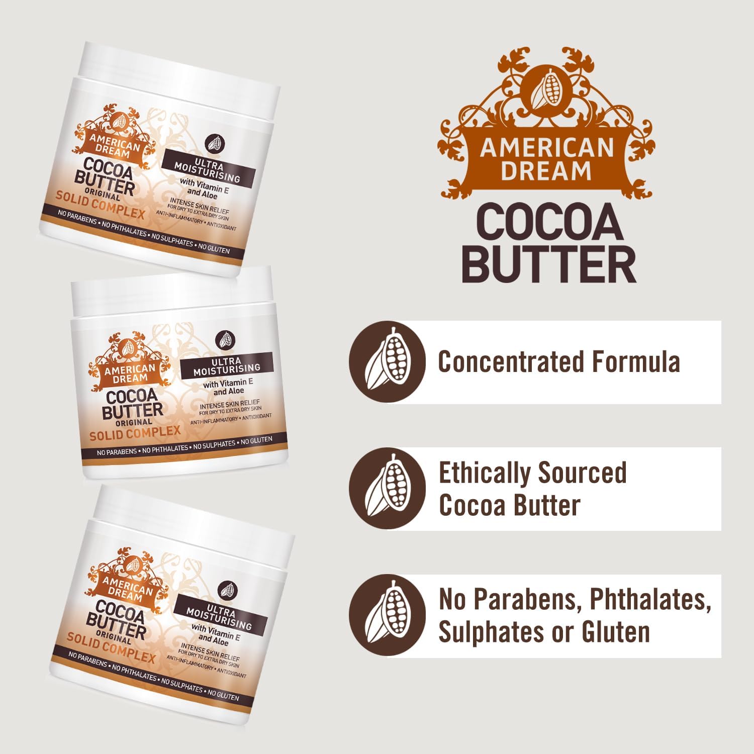 American Dream Cocoa Butter Original Solid Complex 56g / 113g