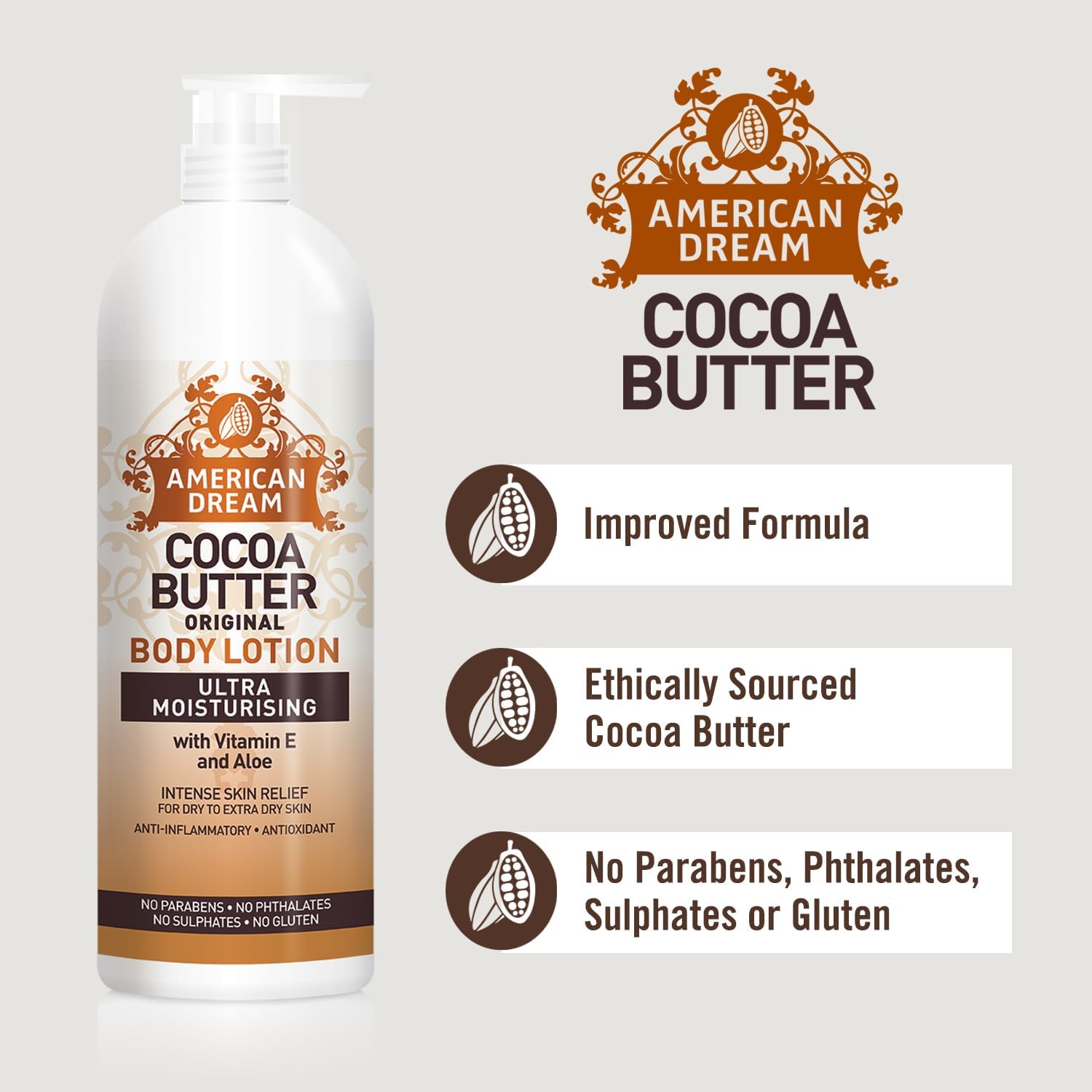 American Dream Cocoa Butter Original Ultra Moisturising Body Lotion 473ml