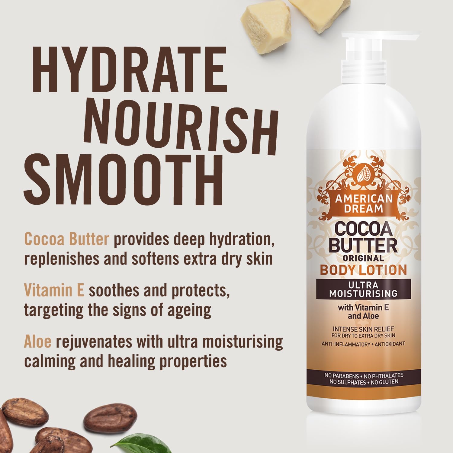 American Dream Cocoa Butter Original Ultra Moisturising Body Lotion 473ml