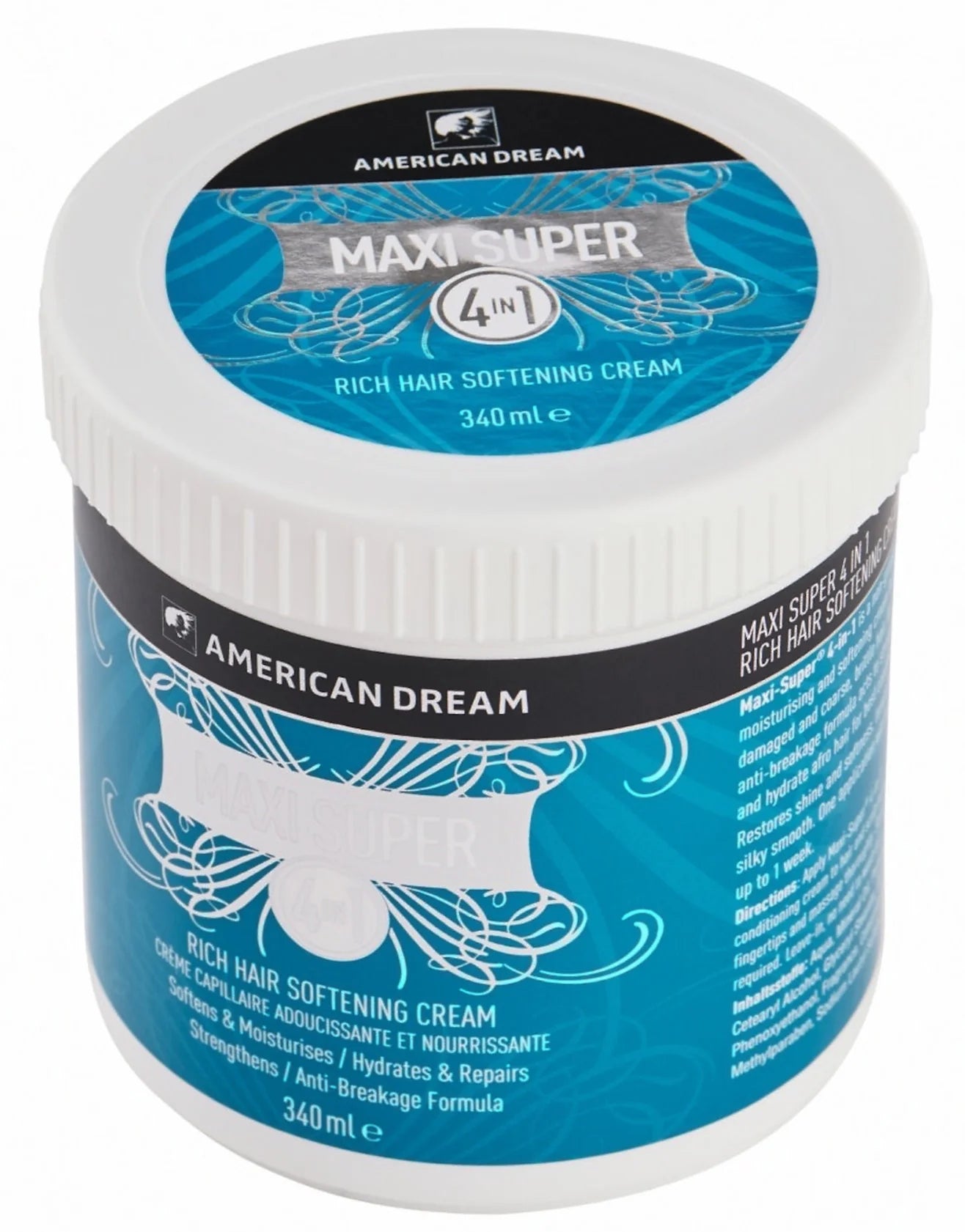 American Dream Maxi Super 4 In 1 Hair Softening Cream 340ml