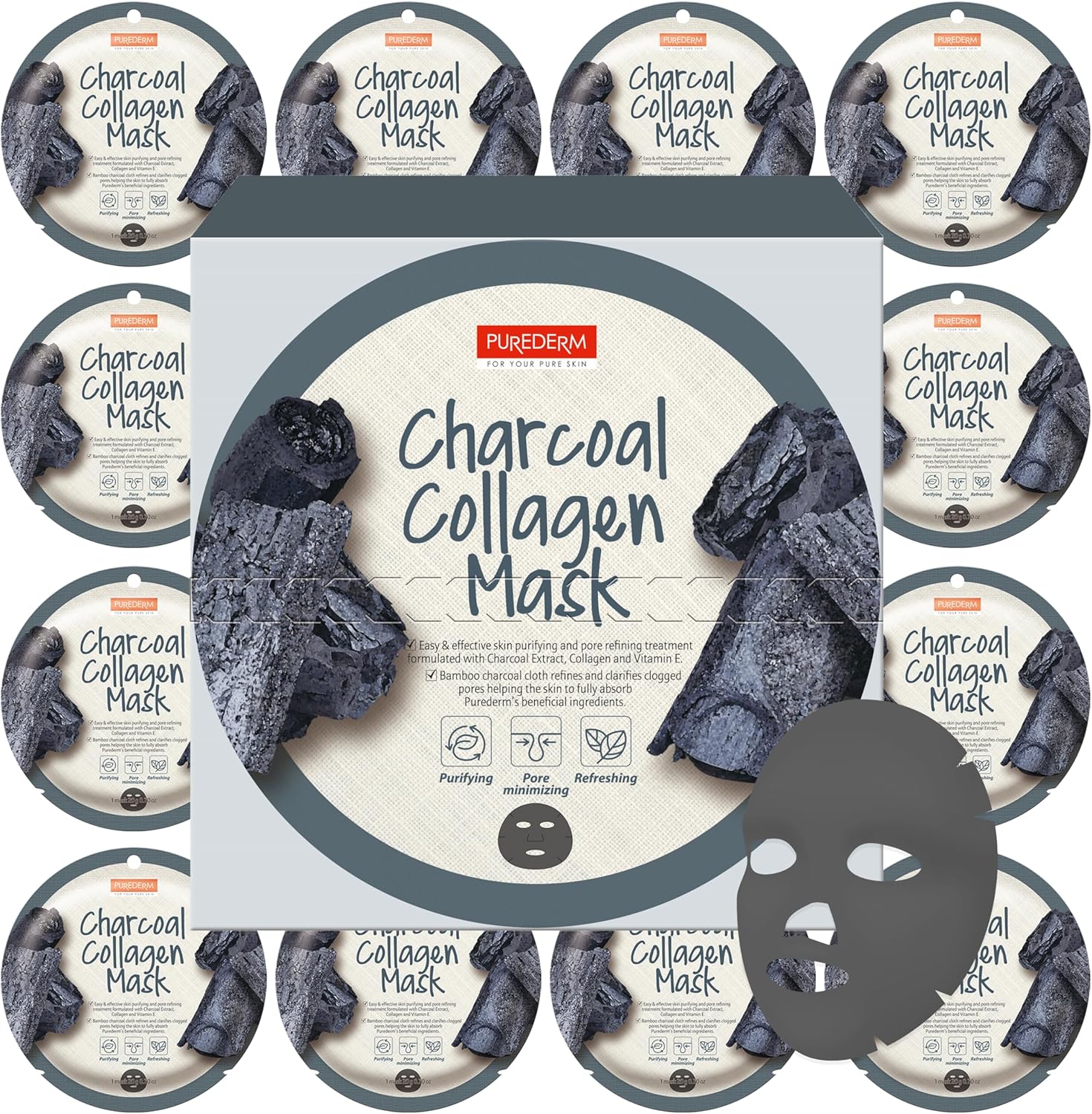 Purederm Charcoal Collagen Mask