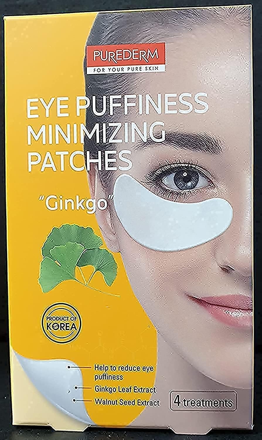 Purederm Eye Puffiness Minimizing Ginkgo Patches