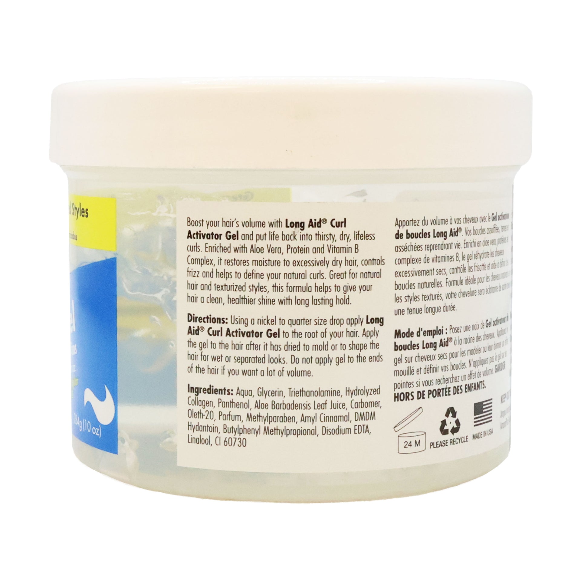 Ampro Long Aid Curl Activator Gel With Aloe Vera Regular Formula 284g