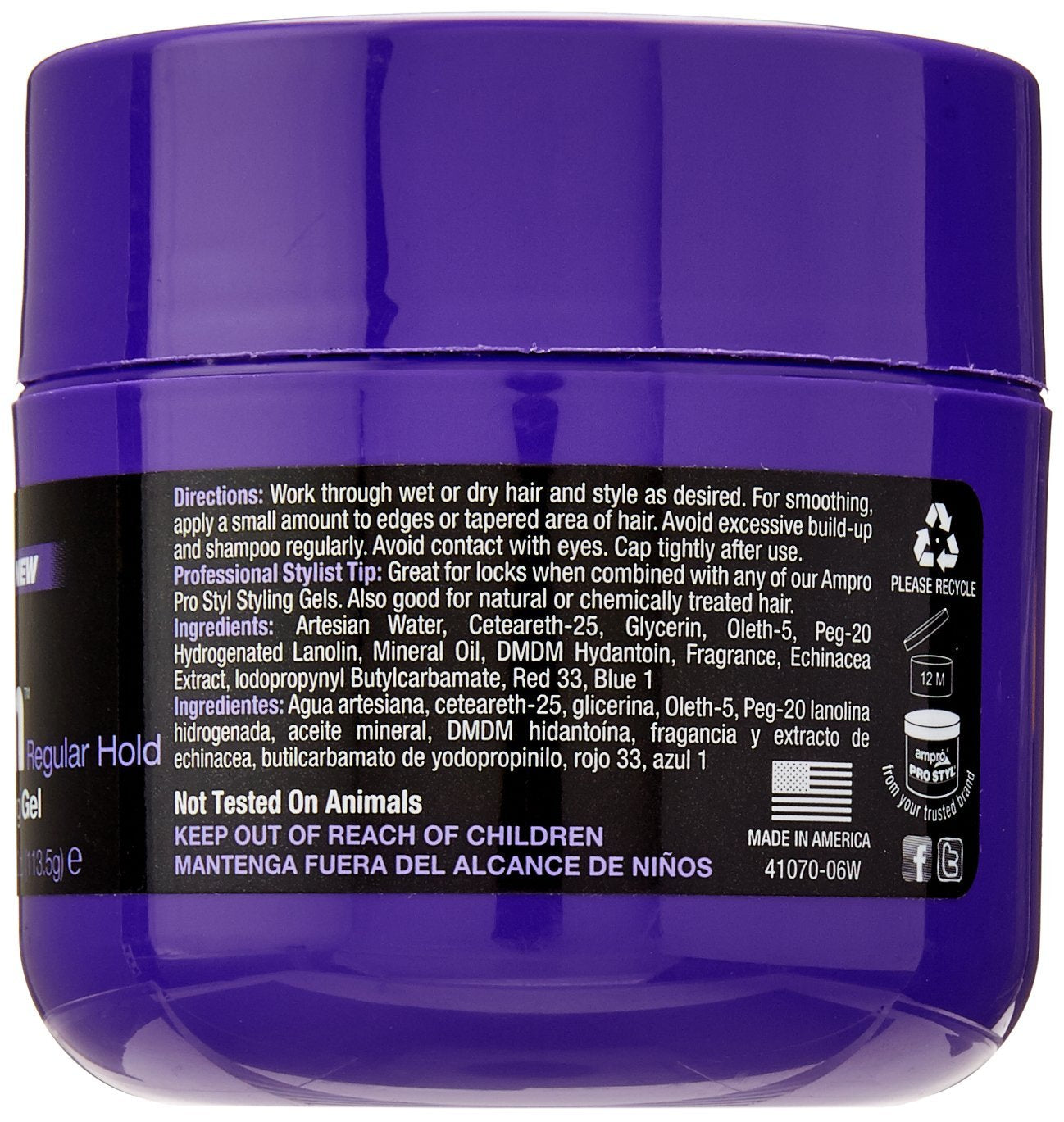 Ampro Shine N Jam Conditioning Gel Regular Hold With Echinacea 113g / 226g