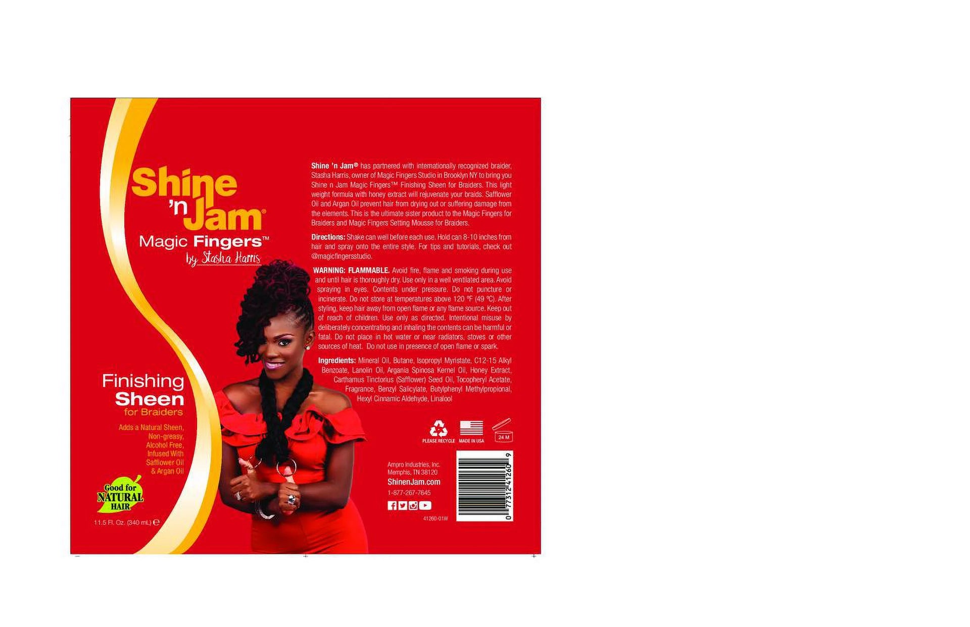 Ampro Shine N Jam Magic Fingers Finishing Sheen Spray 326g