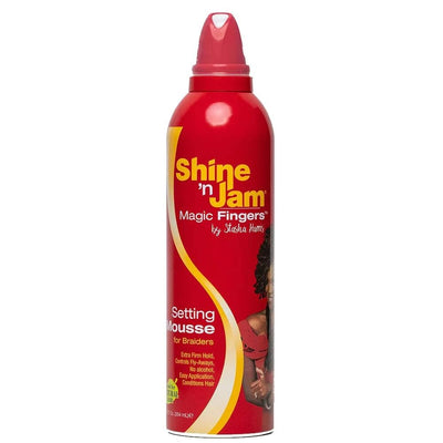 Ampro Shine n Jam Magic Fingers Setting Foam Mousse for Braiders Firm Hold 354ml