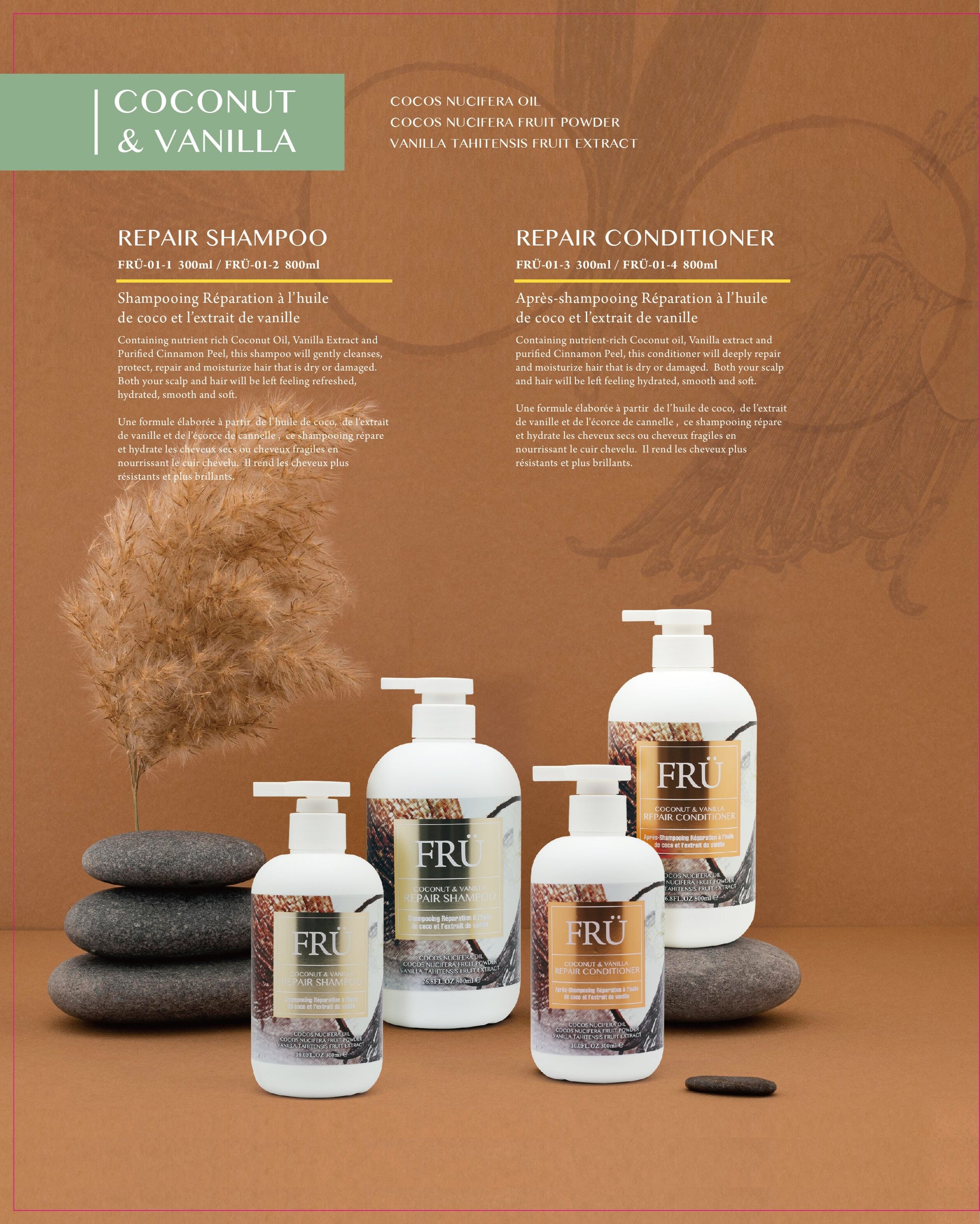 Angel En Provence FRU Coconut and Vanilla Repair Conditioner 300ml / 800ml