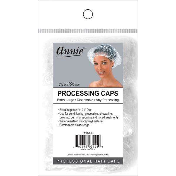 Annie Clear Processing Caps Xl 3pc Caps