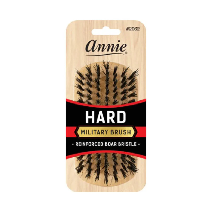 Annie Natural Boar & Nylon Bristle Hard Military Brush 2062