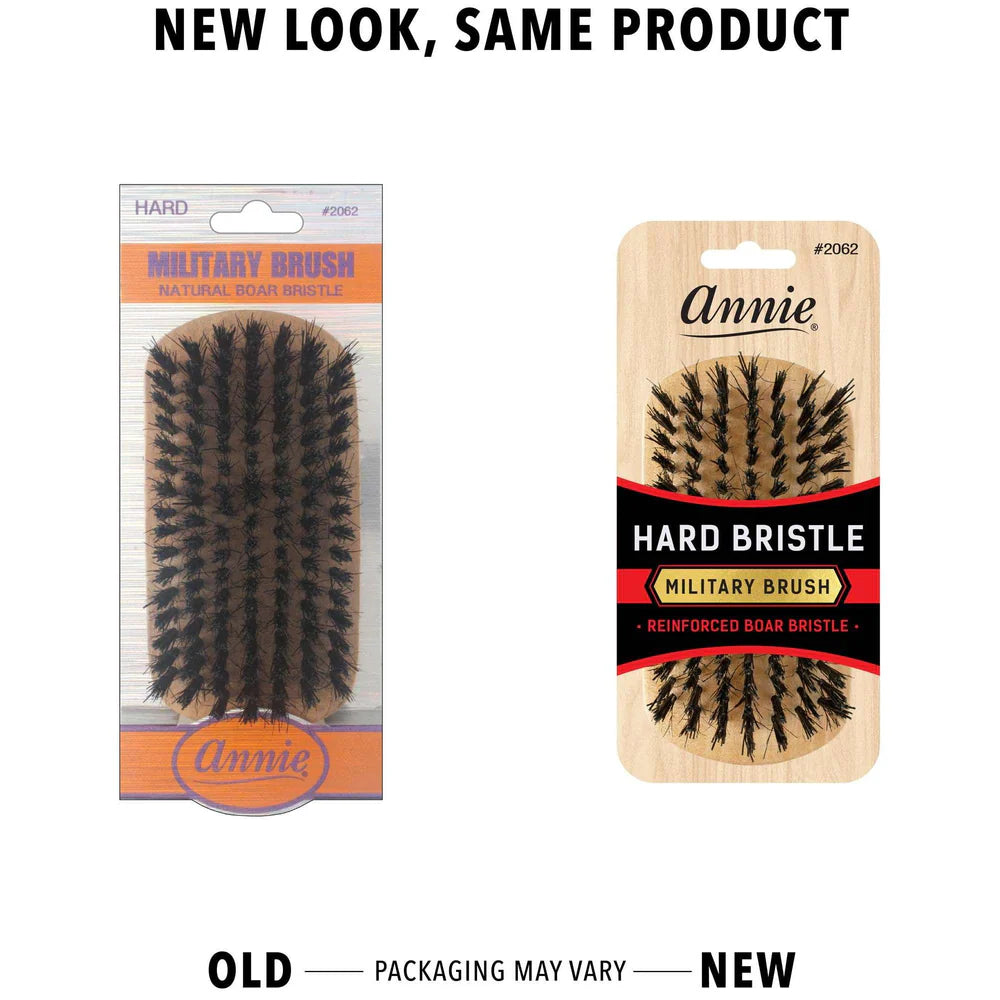 Annie Natural Boar & Nylon Bristle Hard Military Brush 2062