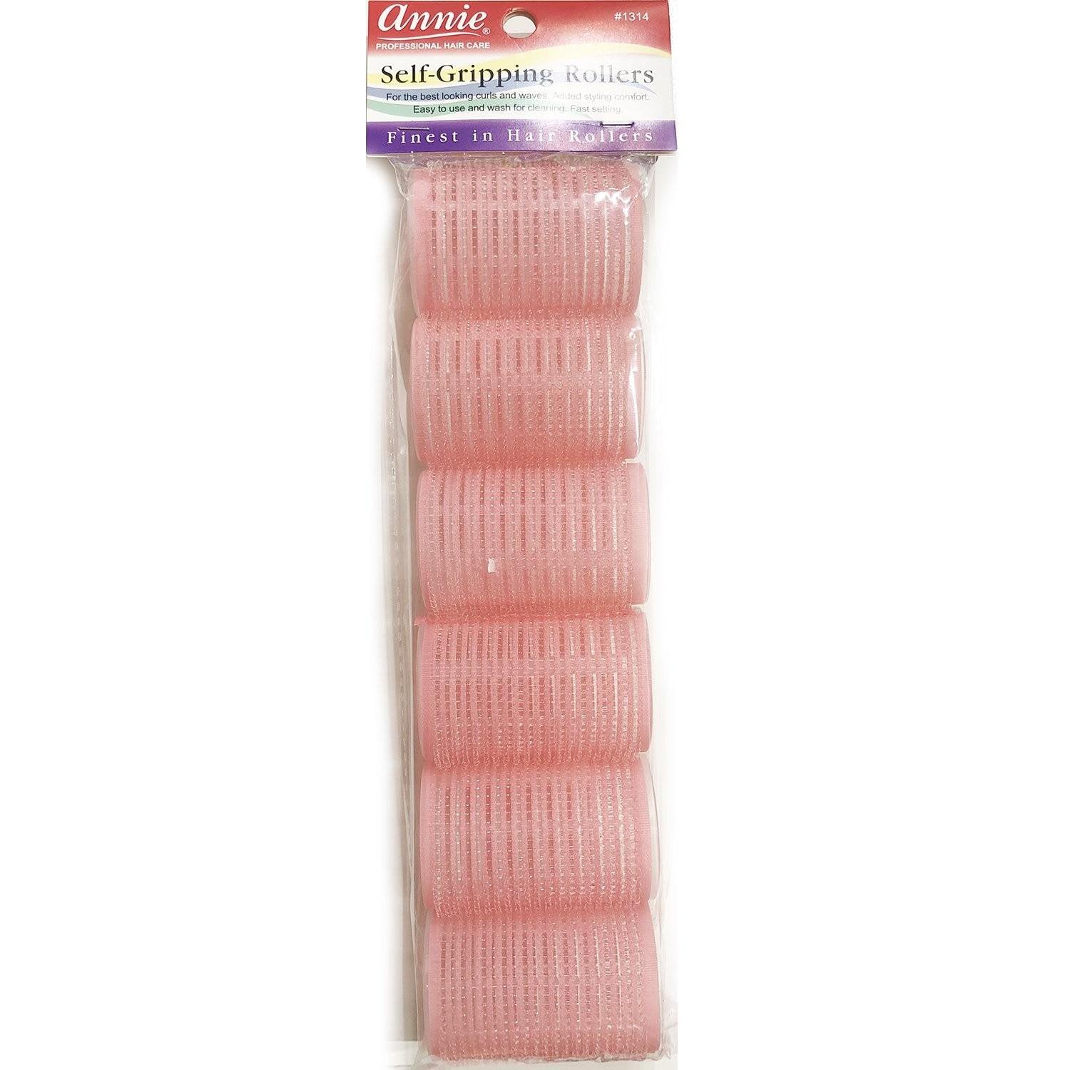 Annie Self Gripping Rollers Pink 1 5/8