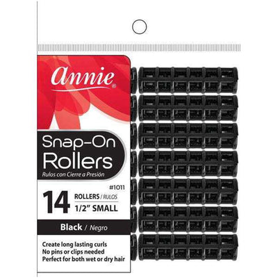Annie Snap-On Rollers Size Small 14 Count Black 1011