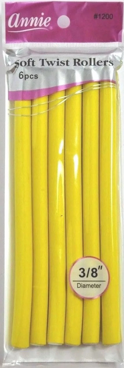 Annie Soft Twist Yellow Rollers 3/8
