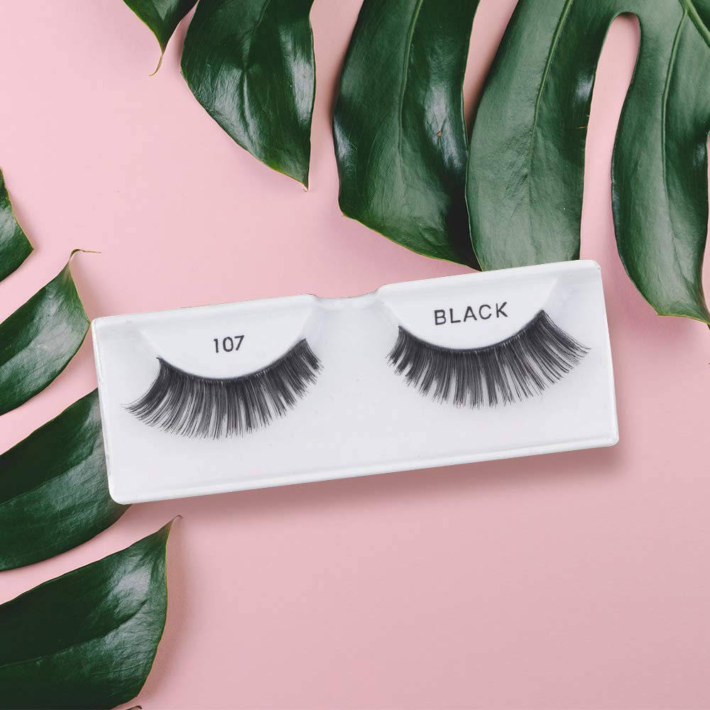 Ardell 100% Human Hair False Fashion/Natural Eye Lashes 107 Black