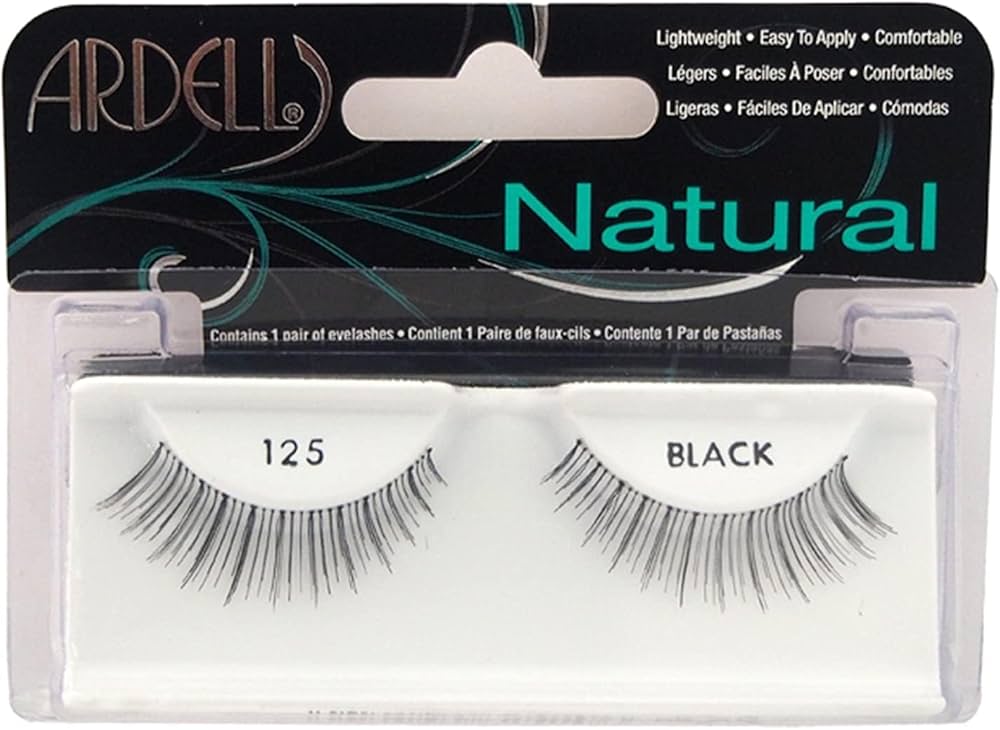 Ardell 100% Human Hair False Fashion/Natural Eye Lashes 125 Black