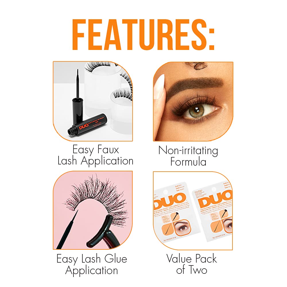 Ardell Duo Brush On Striplash Adhesive Eyelash Dark Tone Lashes Glue 5g